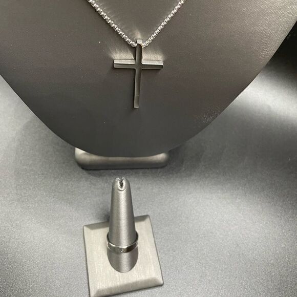 Custom Set - Cross Series Necklace/Ring - Picture 9 of 9